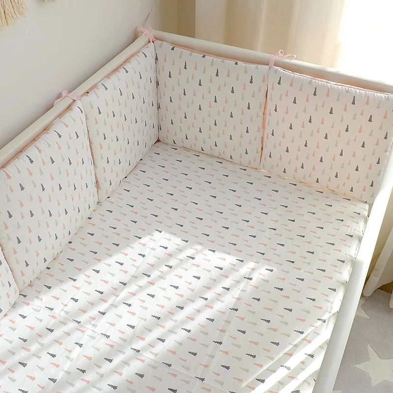6pcs Baby Bumpers for Crib 30x30cm Cartoon Bedding Set Protector for Infant Boys Girls Nursery Furniture Kids Cot Bed