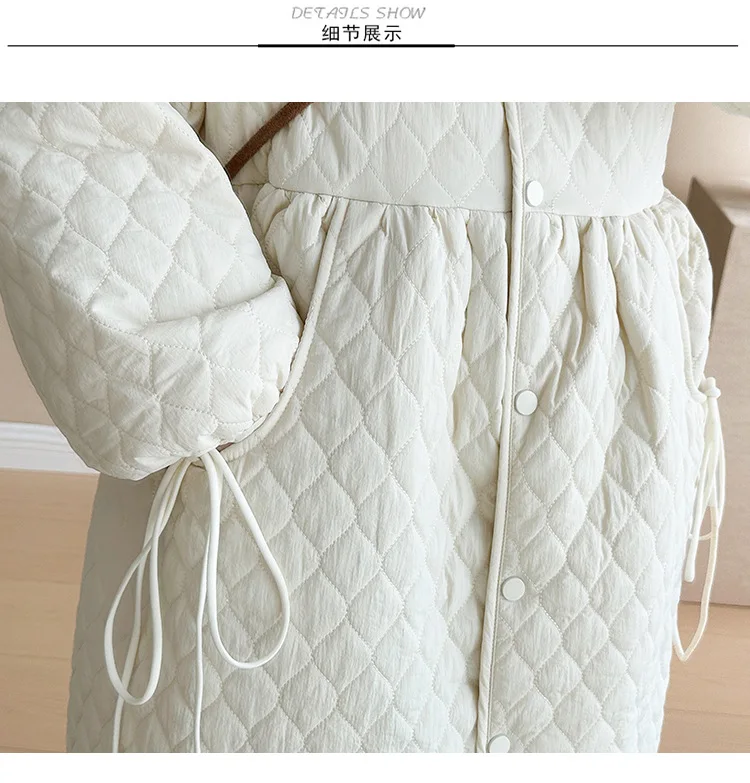 2025 Trendy Premium Pregnancy Coat Winter Cotton Blend Dress With Jacket Warm Elegant Comfortable Stylish Maternity Outfit
