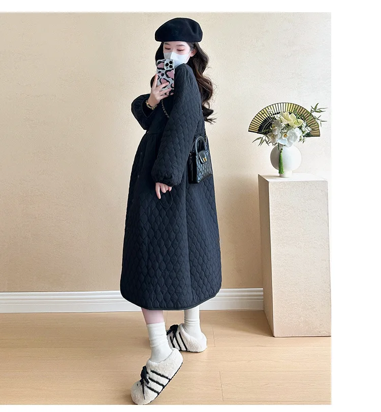 2025 Trendy Premium Pregnancy Coat Winter Cotton Blend Dress With Jacket Warm Elegant Comfortable Stylish Maternity Outfit