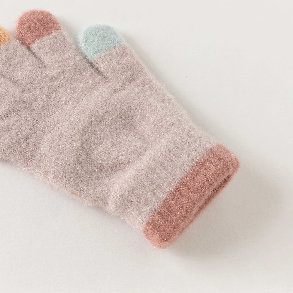 Dave Bella Girls Finger Gloves Winter Autumn Baby Kids Plush Thickened Gloves Toddler Warmth Outerwear Children Gloves DB4254631