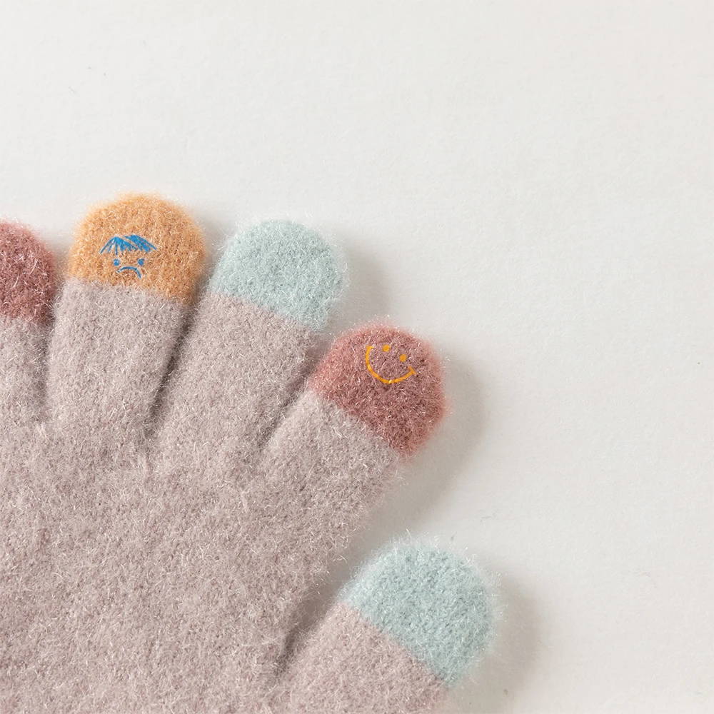 Dave Bella Girls Finger Gloves Winter Autumn Baby Kids Plush Thickened Gloves Toddler Warmth Outerwear Children Gloves DB4254631