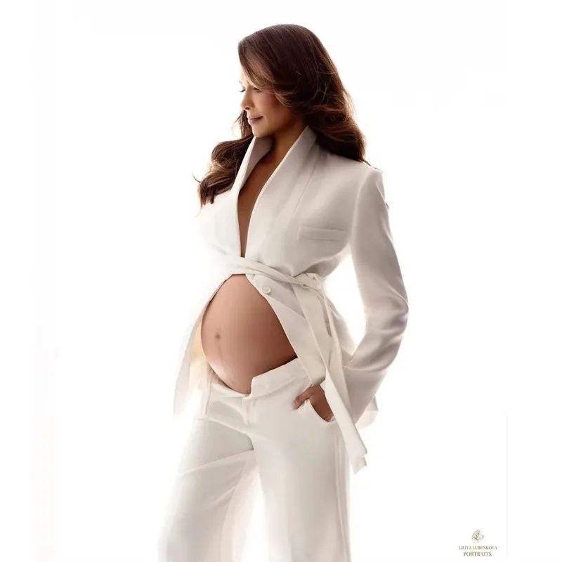 Maternity Photo Shoot Suit Adjustable Set Pregnancy Gown for Studio Photography for Baby Shower Pregnant Woman