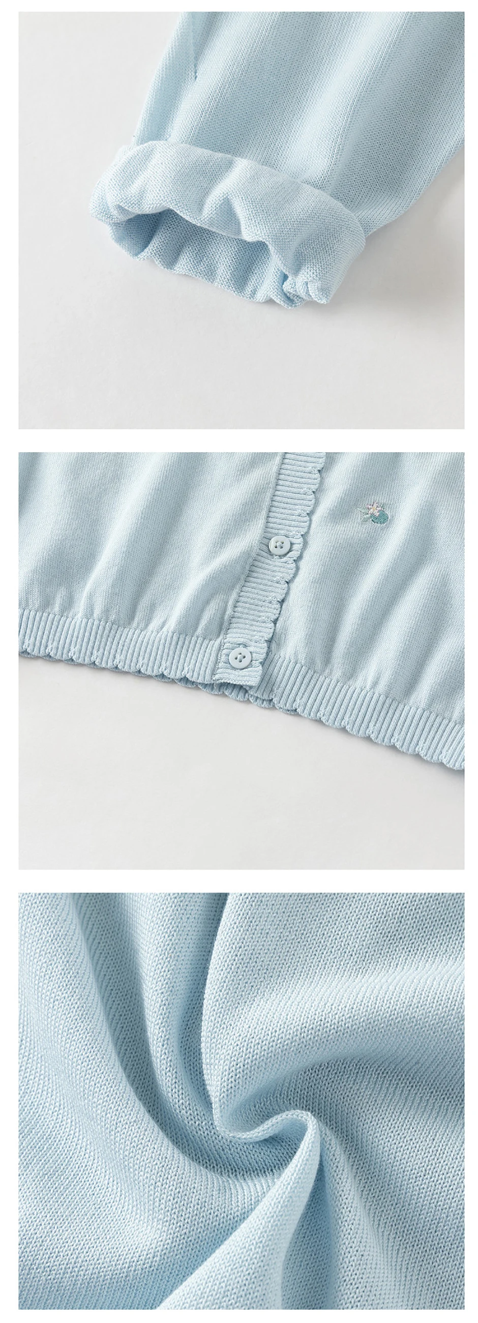 Dave Bella Gilrs Spring Summer Cardigan Sweater Kids Hollow Knitted Cool Sweater Children Outerwear Kids Clothes DB2261869