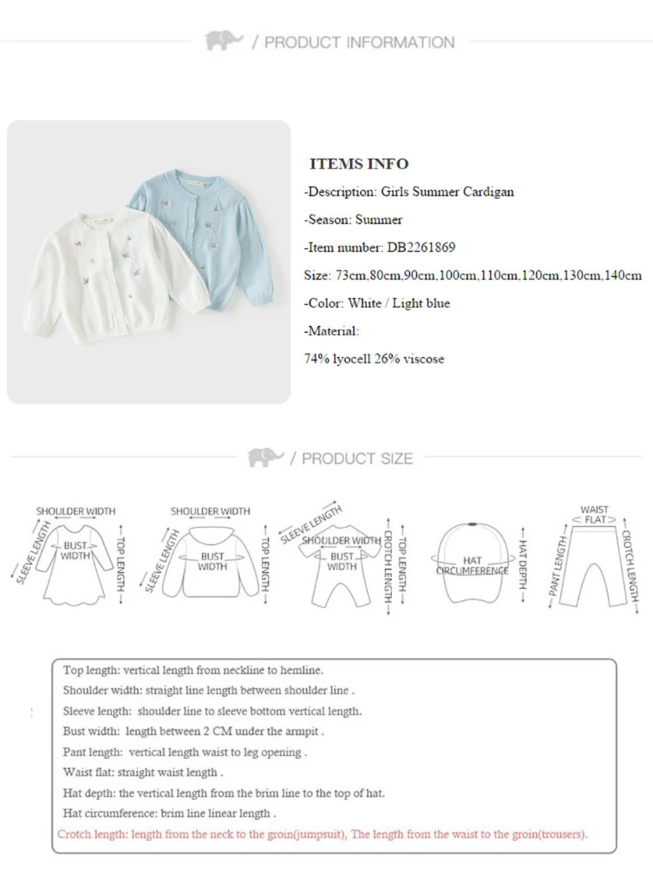 Dave Bella Gilrs Spring Summer Cardigan Sweater Kids Hollow Knitted Cool Sweater Children Outerwear Kids Clothes DB2261869