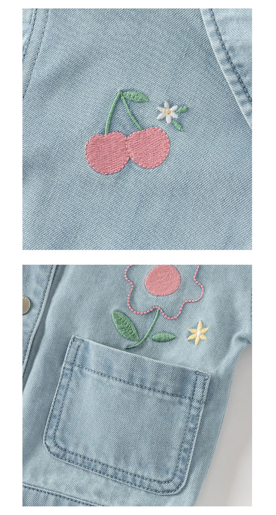 Dave Bella Children Denim Jacket Autumn Spring Girl Long Sleeve Cowboy Coat Baby Fashion Casual Outerwear Kids Clothes DB1260336