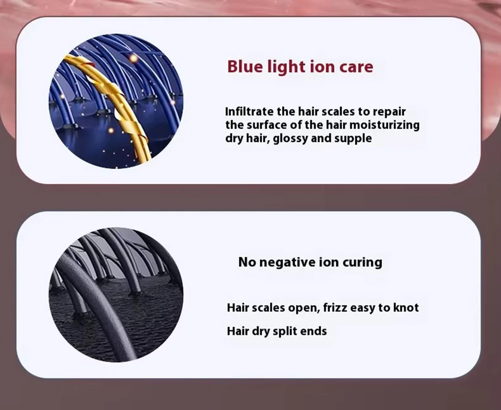 Portable Hair Dryer USB Charging Hot and Cold Air Hair Dryer Cordless Lightweight with Nozzle for Travel Student Dormitory