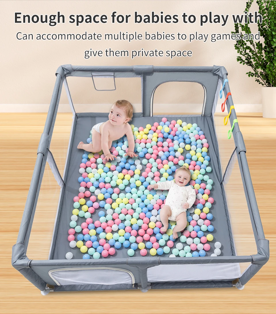 2026 Premium XL Baby Playpen, All-in-One Toddler Activity Center with Soft Impact Padding & Integrated Ball Pit, Indoor & Outdoor Use for Kids Ages 0-5