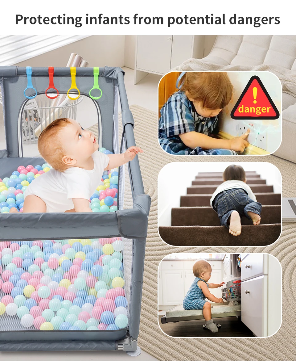 2026 Premium XL Baby Playpen, All-in-One Toddler Activity Center with Soft Impact Padding & Integrated Ball Pit, Indoor & Outdoor Use for Kids Ages 0-5