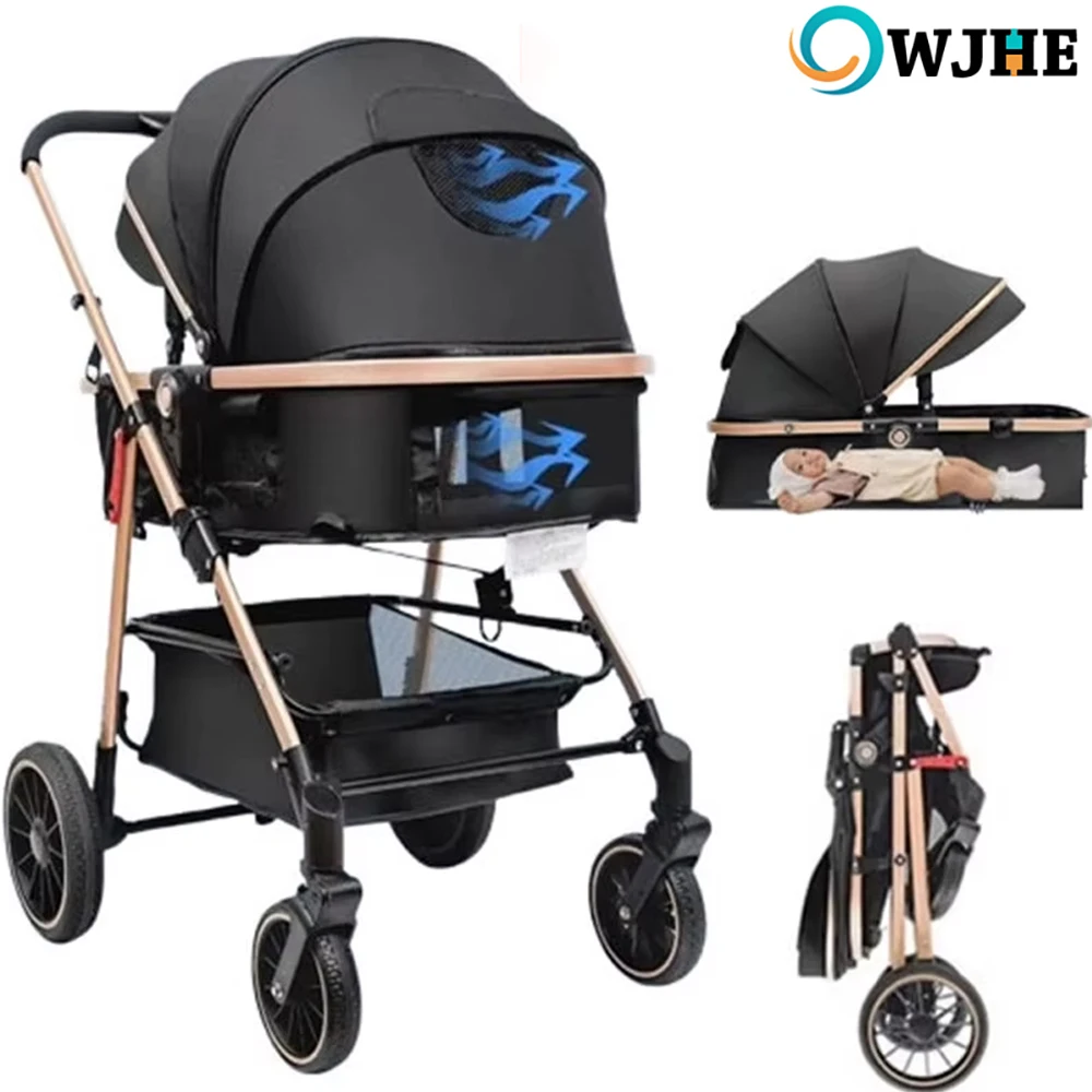 OWJHE 3 In 1 luxury stroller for baby, new, Portable, Travelling, foldable, aluminum frame, newborn shock absorber baby stroller