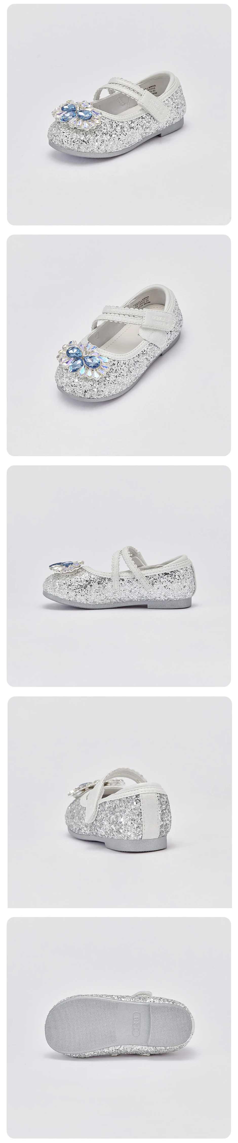Dave Bella Children Autumn Leather Shoes Girls Princess Shoes Sparkling Crystal Kids Shoes Gentle Sweet Party Casual DB3262535