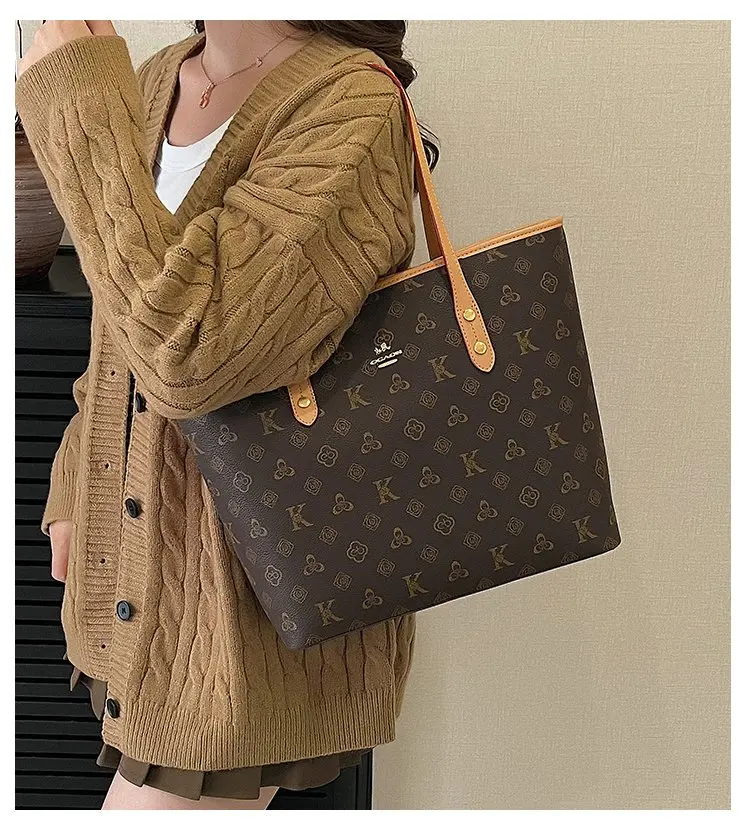 Fashionable Textured Retro Diaper Bag For Women Trendy Crossbody Handbag Luxury Designer Leather Elegant Shoulder Tote Large