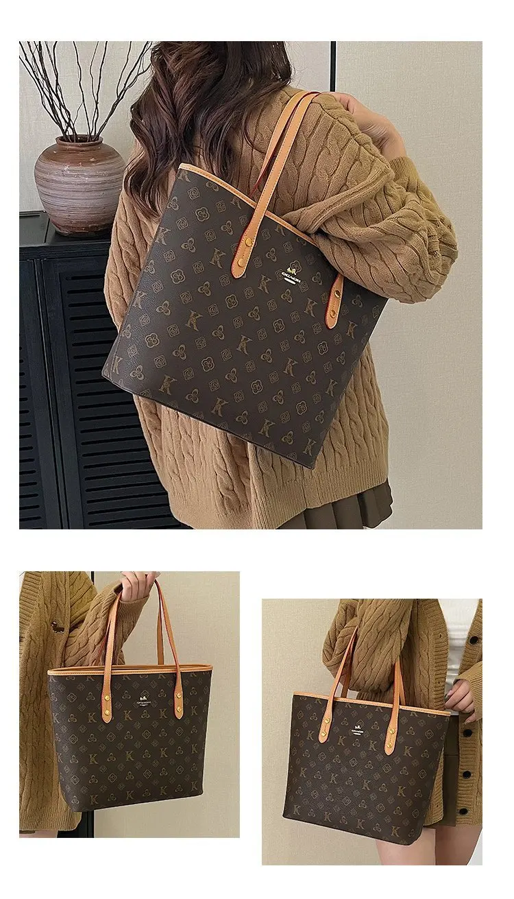 Fashionable Textured Retro Diaper Bag For Women Trendy Crossbody Handbag Luxury Designer Leather Elegant Shoulder Tote Large