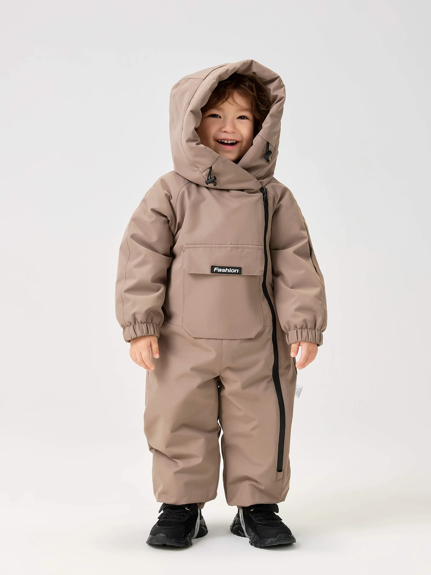 2026 Winter Baby Clothes Warm Fur Lining Boys Snowsuit Windy Proof Baby Ski Rompers Kids Girls Jumpsuits 2-5Y