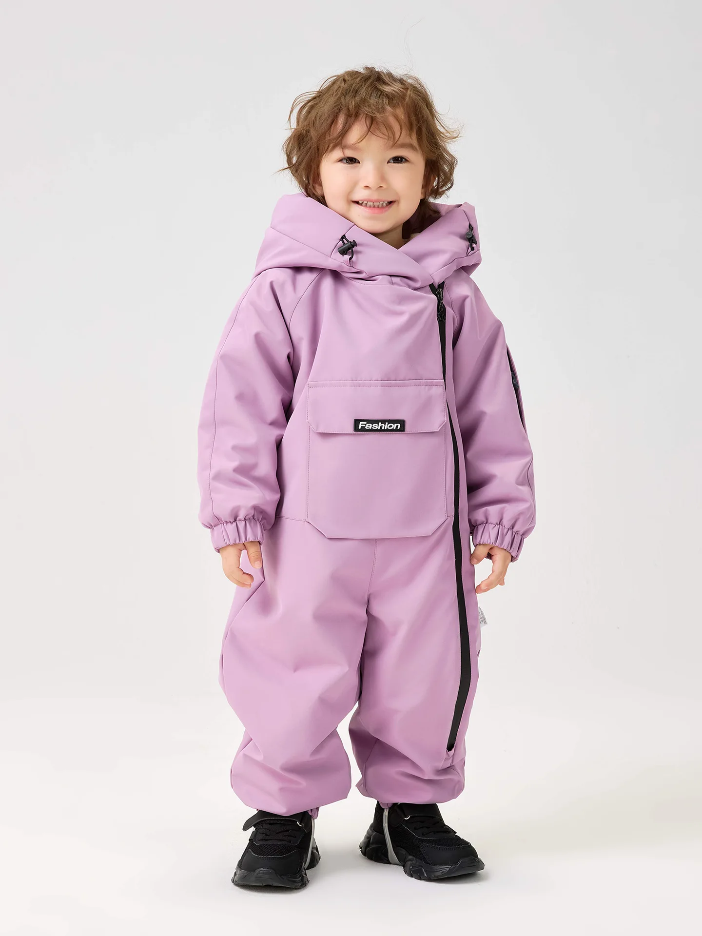 2026 Winter Baby Clothes Warm Fur Lining Boys Snowsuit Windy Proof Baby Ski Rompers Kids Girls Jumpsuits 2-5Y