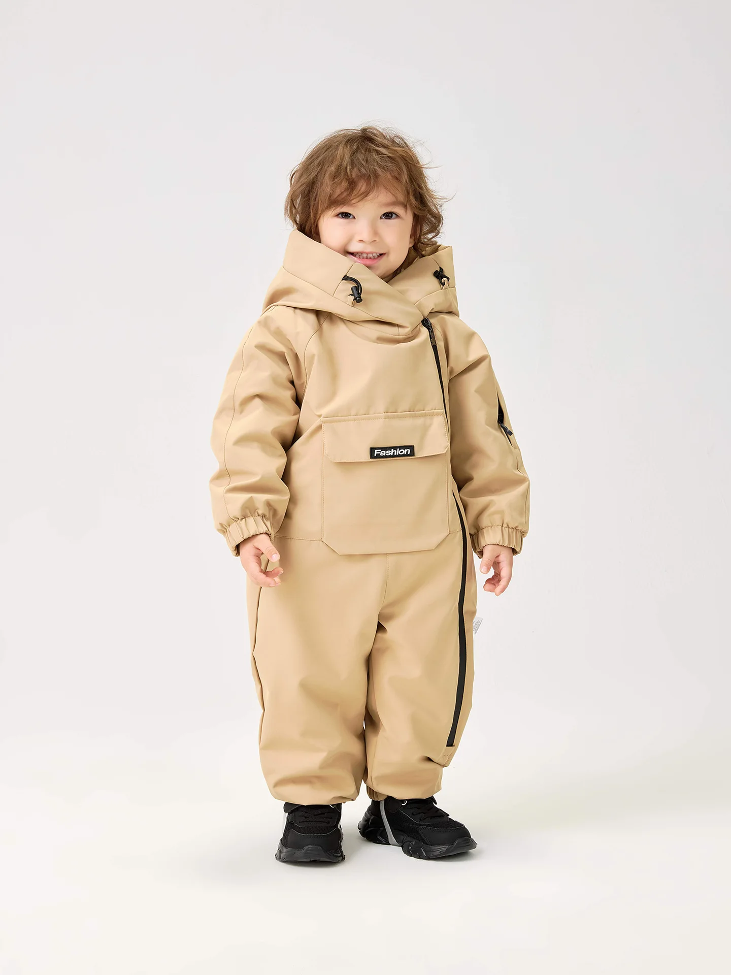 2026 Winter Baby Clothes Warm Fur Lining Boys Snowsuit Windy Proof Baby Ski Rompers Kids Girls Jumpsuits 2-5Y