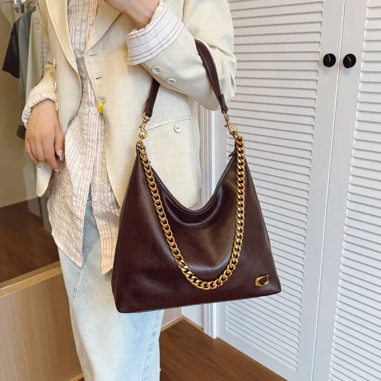 Luxury Brand Trendy Diaper Bag Stylish Leather Crossbody Handbag For Women Elegant Messenger Purse Minimalist Chic