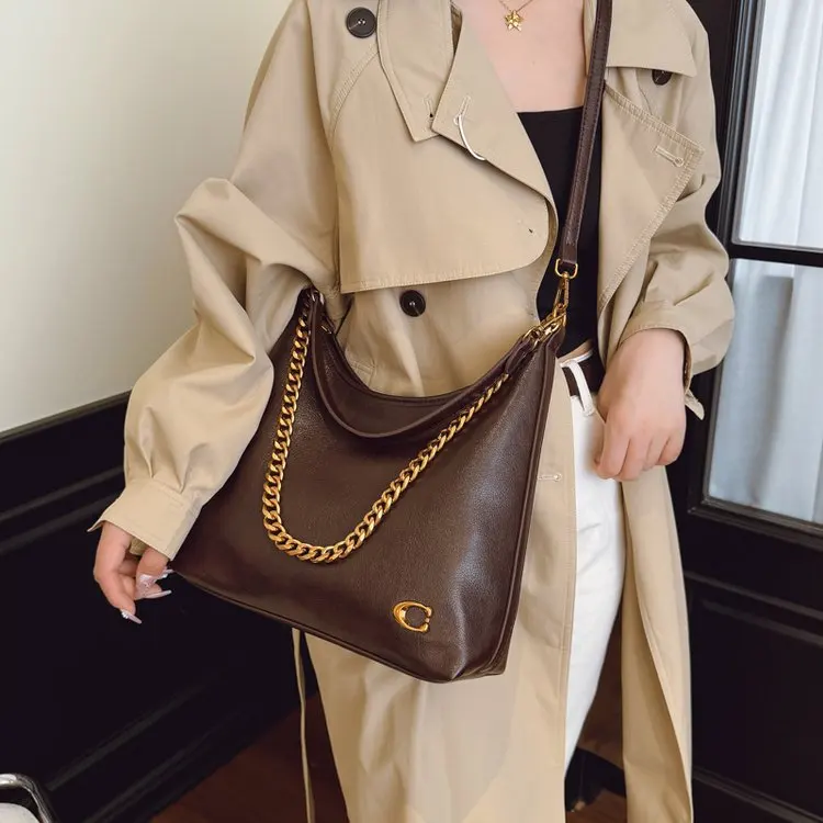 Luxury Brand Trendy Diaper Bag Stylish Leather Crossbody Handbag For Women Elegant Messenger Purse Minimalist Chic