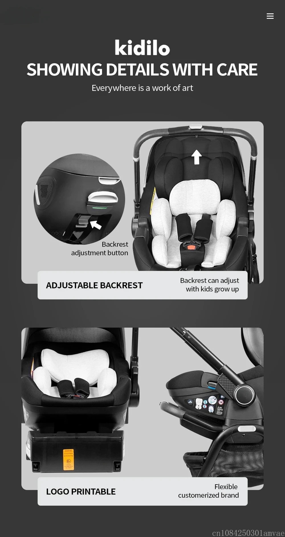 4-in-1 Baby Stroller with ISOFIX Base, Shipped From The EU, Includes Child Car Seat, Luxury Portable and Lightweight Newborn Stroller.
