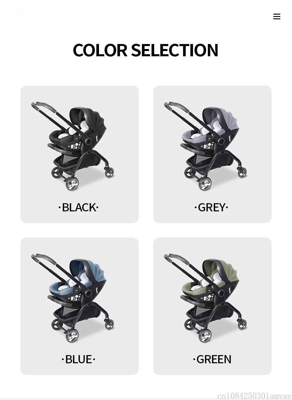 4-in-1 Baby Stroller with ISOFIX Base, Shipped From The EU, Includes Child Car Seat, Luxury Portable and Lightweight Newborn Stroller.