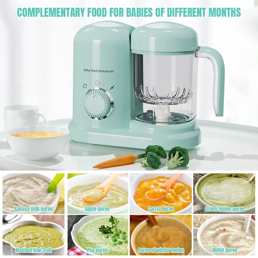 Multifunctional baby food maker, food supplement processor, children food mill, steam cooking, stirring, heating, cooking machine