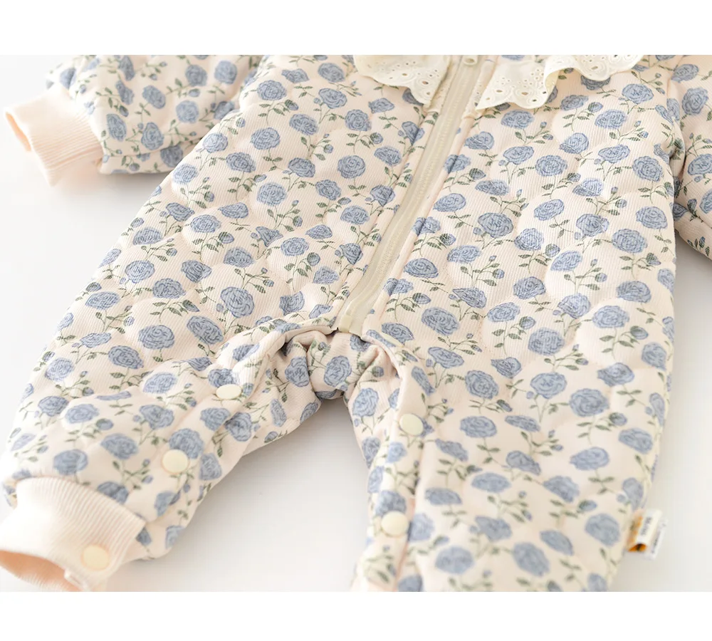 2026 Winter Plush Thicken Baby Romper Toddler Girls Boys Jumpsuit One-Pieces Bodysuits Baby Padded Thickened Crawling Suit