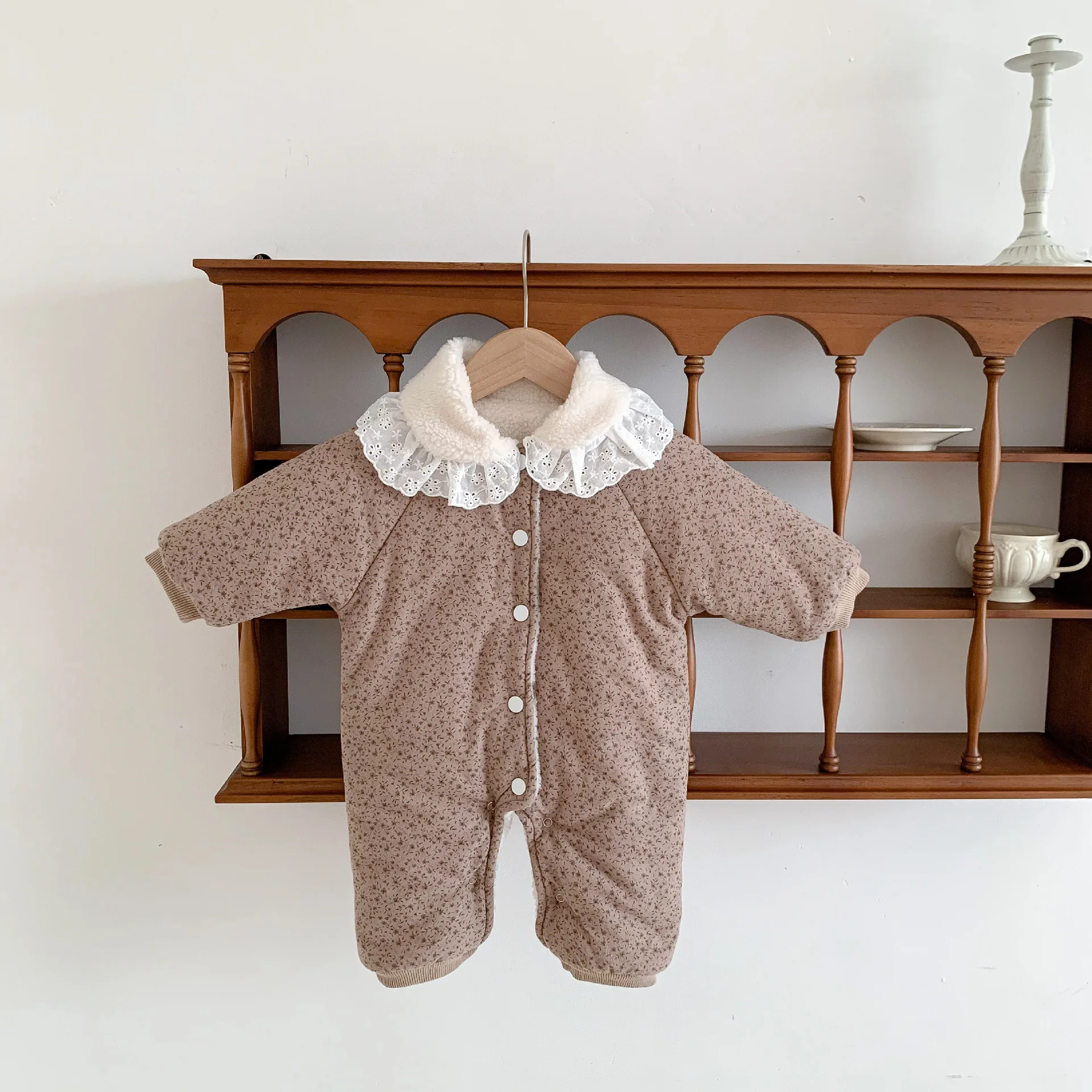 2026 Winter Plush Thicken Baby Romper Toddler Girls Boys Jumpsuit One-Pieces Bodysuits Baby Padded Thickened Crawling Suit