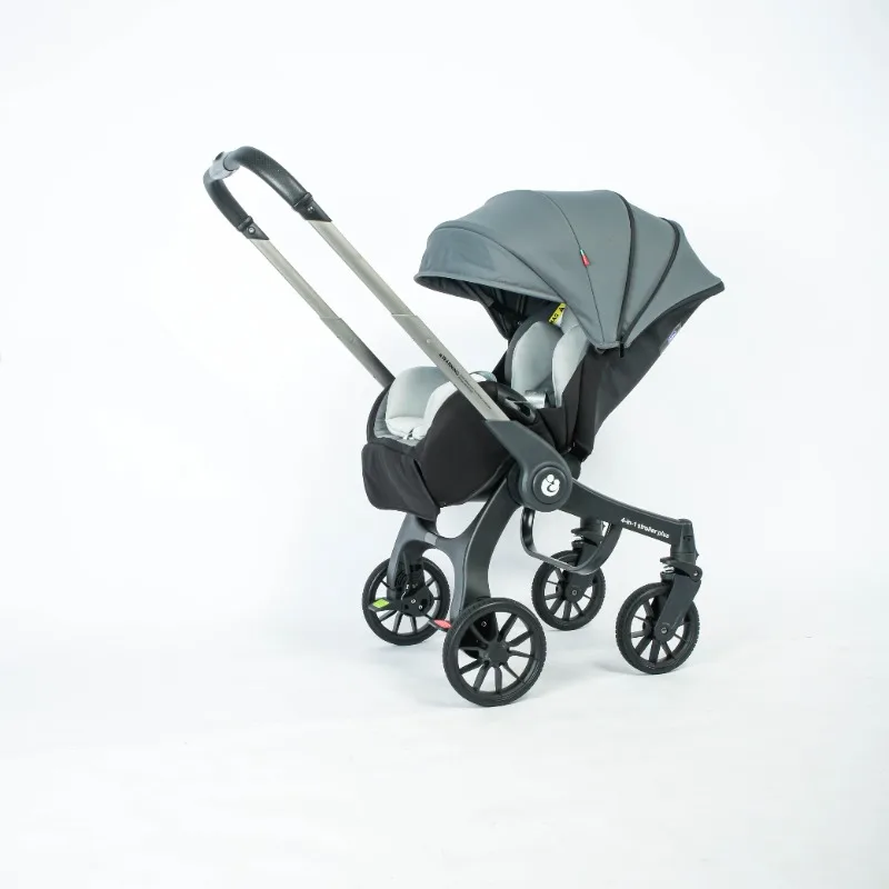 4-in-1 Stroller, Multi-functional Foldable Stroller, Portable Outdoor Stroller, Car Seat Function, Adjustable Armrests
