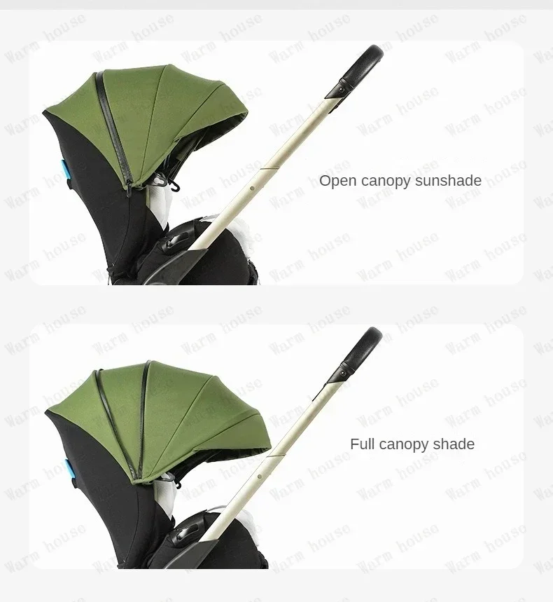 4-in-1 Stroller, Multi-functional Foldable Stroller, Portable Outdoor Stroller, Car Seat Function, Adjustable Armrests