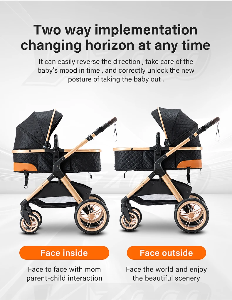 Lightweight & Compact 3-in-1 Travel System, One-Hand Easy Fold Baby Stroller, Breathable Material Oversized Canopy, Shock-Absorption Wheels, 2026 New