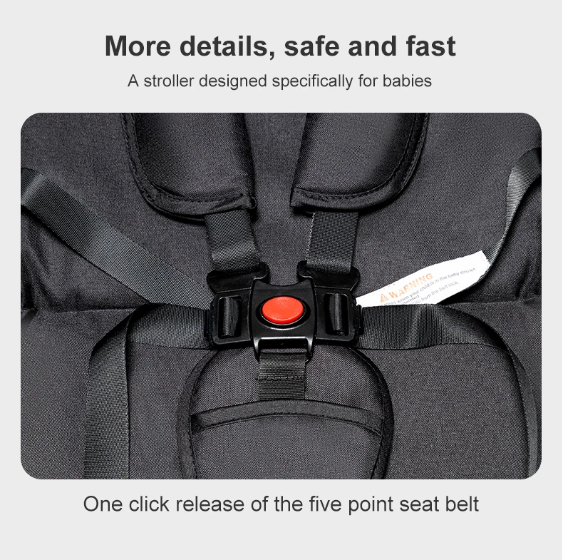 Compact Baby Stroller 3-in-1 Portable Newborns Baby Car with Car Seat High View Pram Travel System Buggy Foldable Baby Carriage