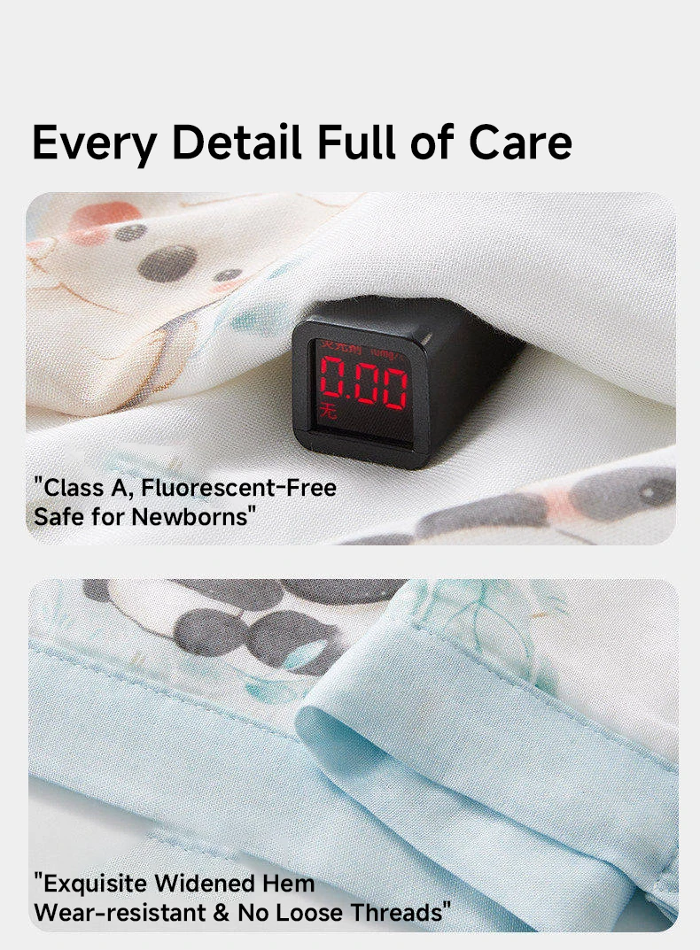 AIBEDILA Bamboo Cotton Baby Swaddle Blanket Thin Summer Gauze Bath Towel Lightweight Newborn Cover Blanket for Kids