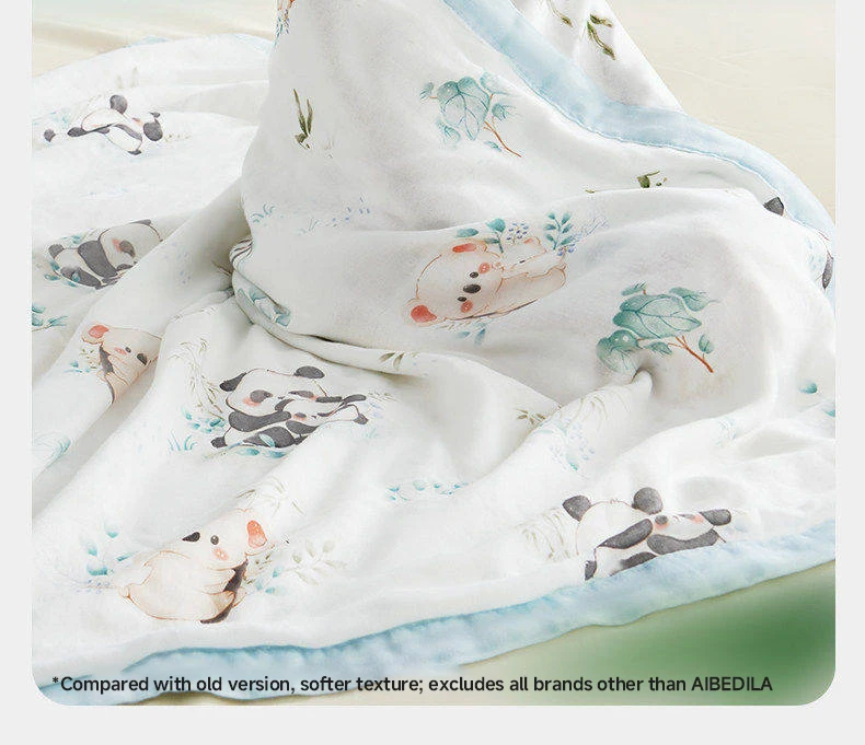 AIBEDILA Bamboo Cotton Baby Swaddle Blanket Thin Summer Gauze Bath Towel Lightweight Newborn Cover Blanket for Kids