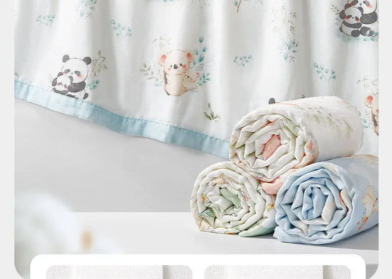 AIBEDILA Bamboo Cotton Baby Swaddle Blanket Thin Summer Gauze Bath Towel Lightweight Newborn Cover Blanket for Kids