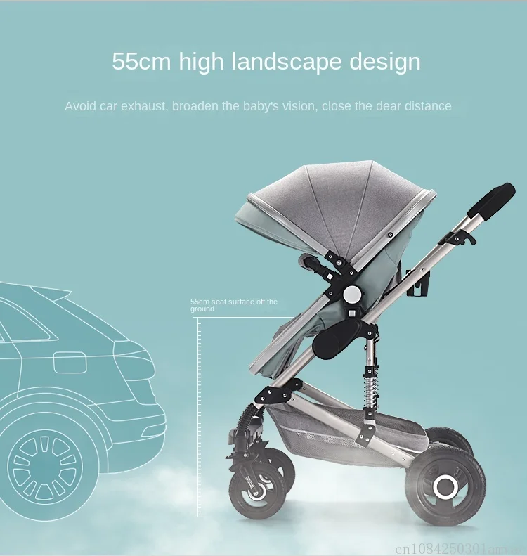 3in1 Baby Stroller High Landscape Baby Pram Portable Baby Pushchair Multifunctional Newborn Carriage Double Faced 739 Model