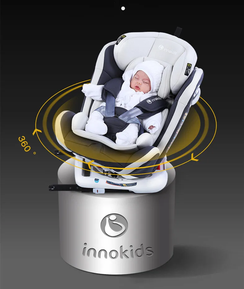 Innokids Child Safety Seat 360 Degree Rotating Car with 0-12 Years Old Baby Can Sit and Lay Isofix Latch interfa Infant Car Seat