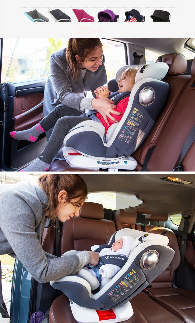 Innokids Child Safety Seat 360 Degree Rotating Car with 0-12 Years Old Baby Can Sit and Lay Isofix Latch interfa Infant Car Seat