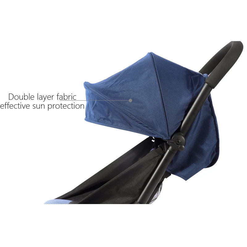 2pcs/set Stroller Cover Sunshade Hood& Cushion Pad1:1Fabric 145° Canopy Seat Liner Replacement Kit YOYO Stroller Accessories