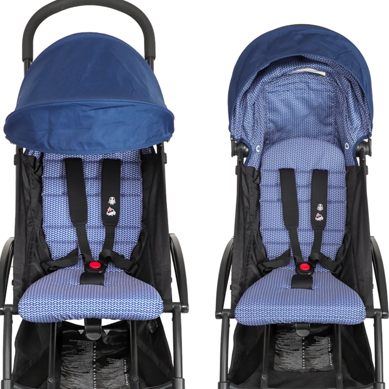 2pcs/set Stroller Cover Sunshade Hood& Cushion Pad1:1Fabric 145° Canopy Seat Liner Replacement Kit YOYO Stroller Accessories