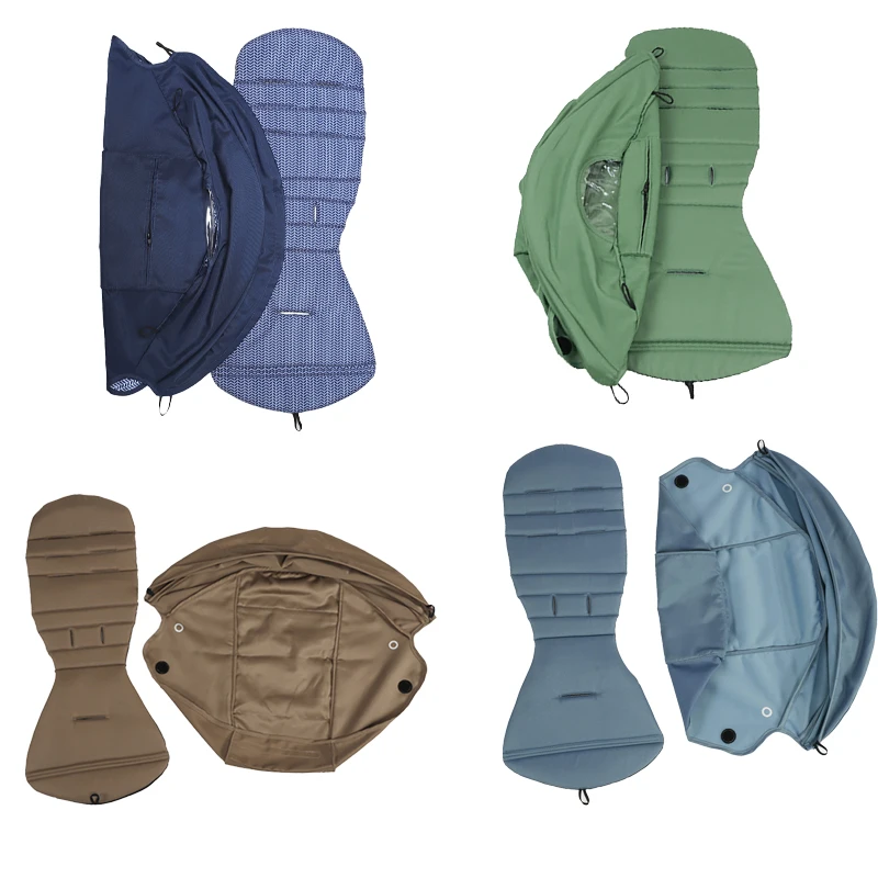 2pcs/set Stroller Cover Sunshade Hood& Cushion Pad1:1Fabric 145° Canopy Seat Liner Replacement Kit YOYO Stroller Accessories