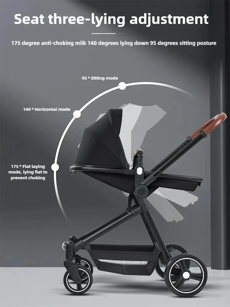 EU STOCK Twin Stroller with Car Seats. Can Be Taken on Board An Airplane. , Can Be Disassembled Into A Lightweight Baby Stroller