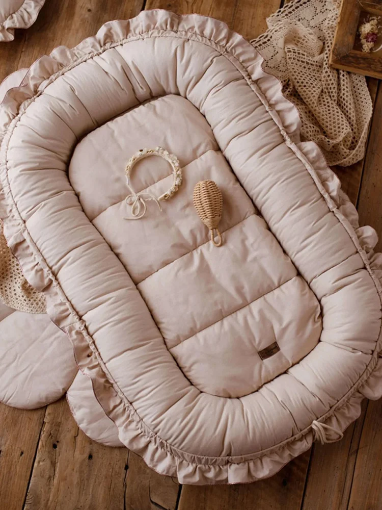 Multifunctional Baby Nest Bed Crib for Newborns Travel Playpen Mattress Child Toddler Playpens Photograph