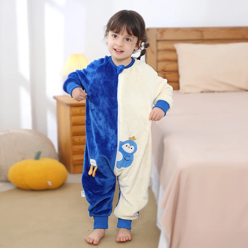 MICHLEY Baby Sleeping Bag Flannel Children Pajamas Warm Winter Clothes Toddler Sack Sleepsack Bedding For Girls Boys Kids 1-6T
