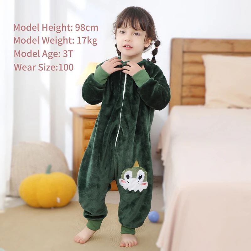 MICHLEY Baby Sleeping Bag Flannel Children Pajamas Warm Winter Clothes Toddler Sack Sleepsack Bedding For Girls Boys Kids 1-6T