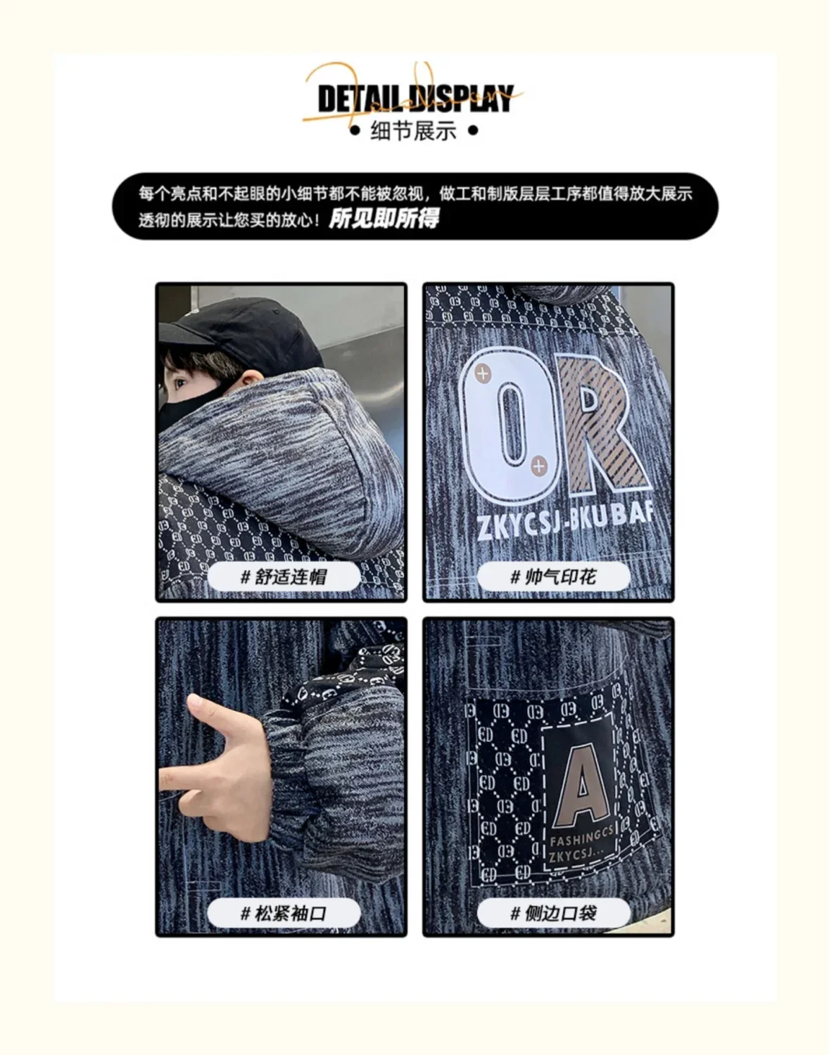 Winter Teenager Boy Thicken Jacket Coat Kids Coats Big Boy Patchwork Clothes Outerwear Fleece Boys Coats Kids Boys Cotton Parkas