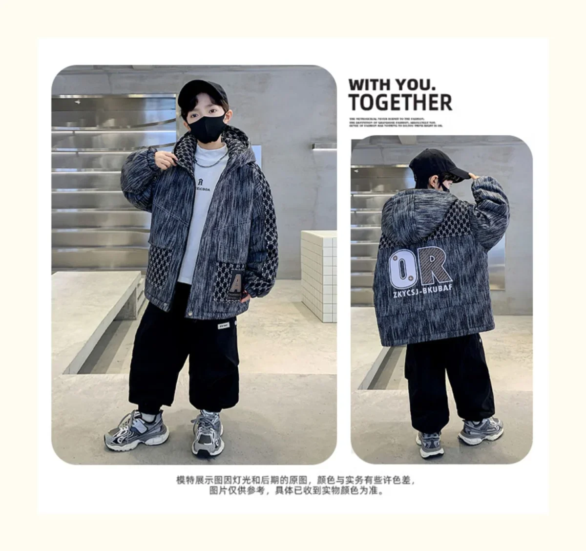 Winter Teenager Boy Thicken Jacket Coat Kids Coats Big Boy Patchwork Clothes Outerwear Fleece Boys Coats Kids Boys Cotton Parkas