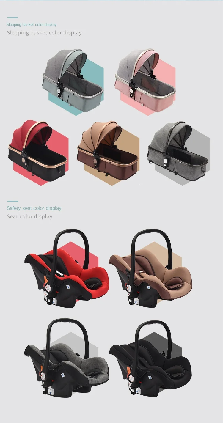 3 in 1 baby stroller Luxury High Landscape baby pram portable baby pushchair multifunctional Newborn Carriage double faced
