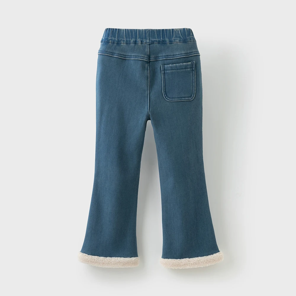 Dave Bella Girls Bootcut Velvet Jean Autumn Winter Children Loose Elastic Pants Jeans Outdoor Party Formal Trousers DK4253638