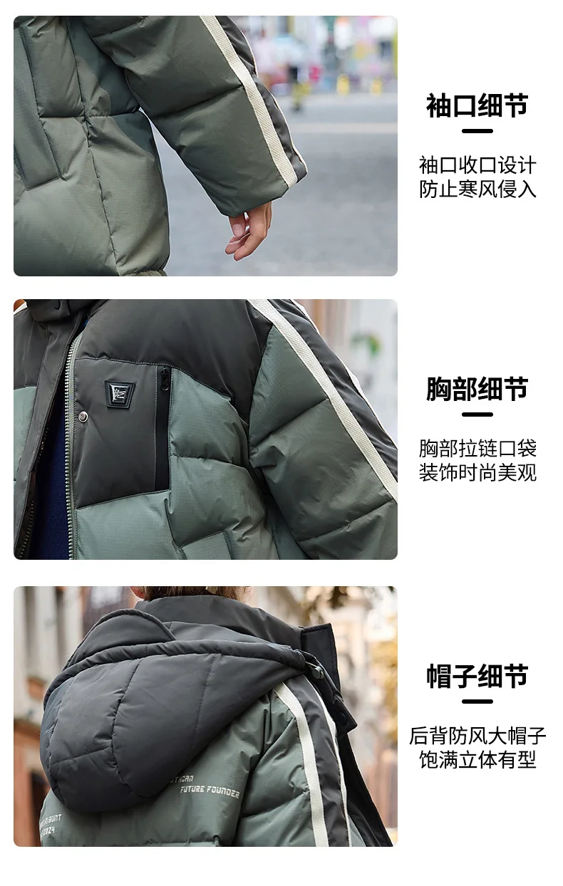 OLEKID 2025 Winter Children Girls Down Jacket Thick Warm Long Teenage Girl Down Jacket Coat 6-14 Years Kids Boy Parkas Outerwear