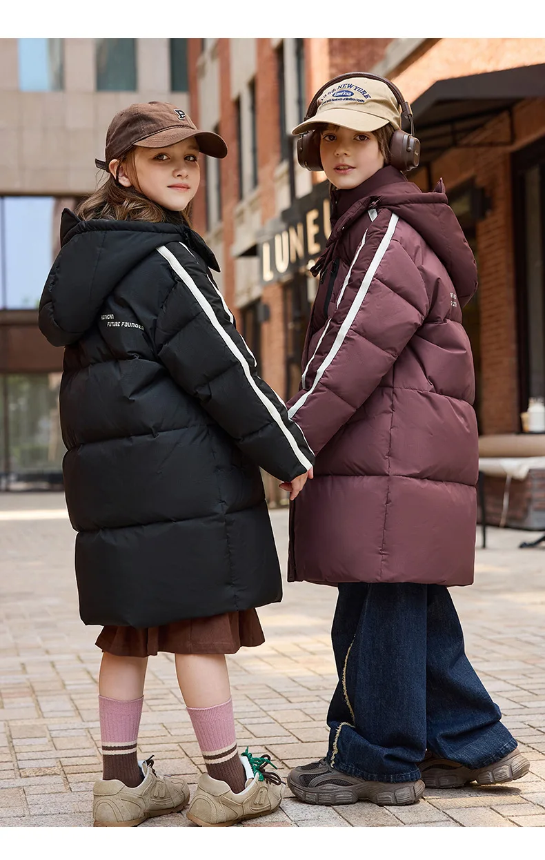 OLEKID 2025 Winter Children Girls Down Jacket Thick Warm Long Teenage Girl Down Jacket Coat 6-14 Years Kids Boy Parkas Outerwear