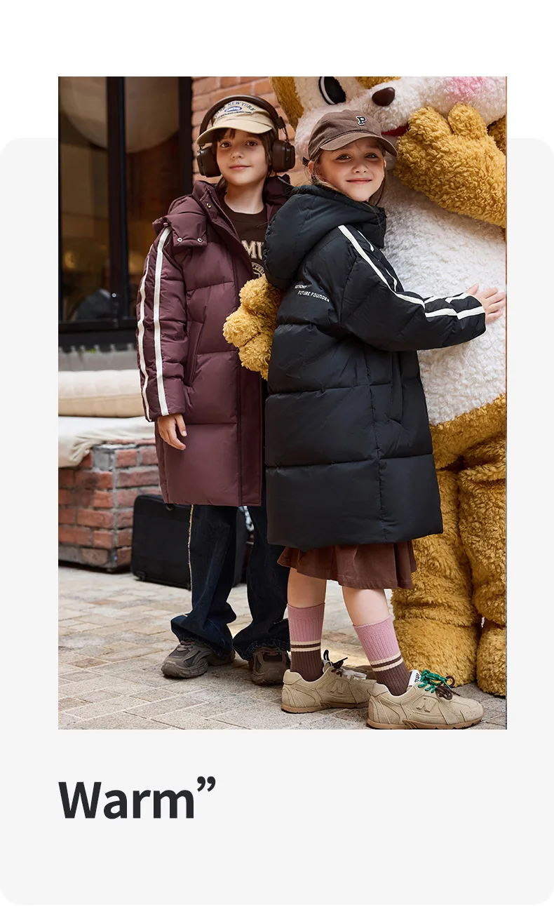 OLEKID 2025 Winter Children Girls Down Jacket Thick Warm Long Teenage Girl Down Jacket Coat 6-14 Years Kids Boy Parkas Outerwear
